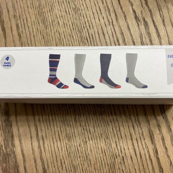 Gertex Men's 4-Pack Crew Socks Gift Box Set - Picture 2 of 4